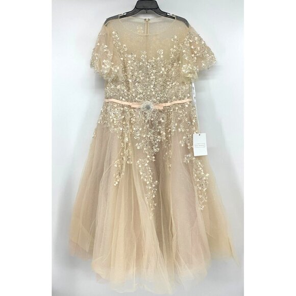 Mac Duggal Dress 20362 Embellished Flutter Sleeve Bow Waist NWT - Picture 4 of 16